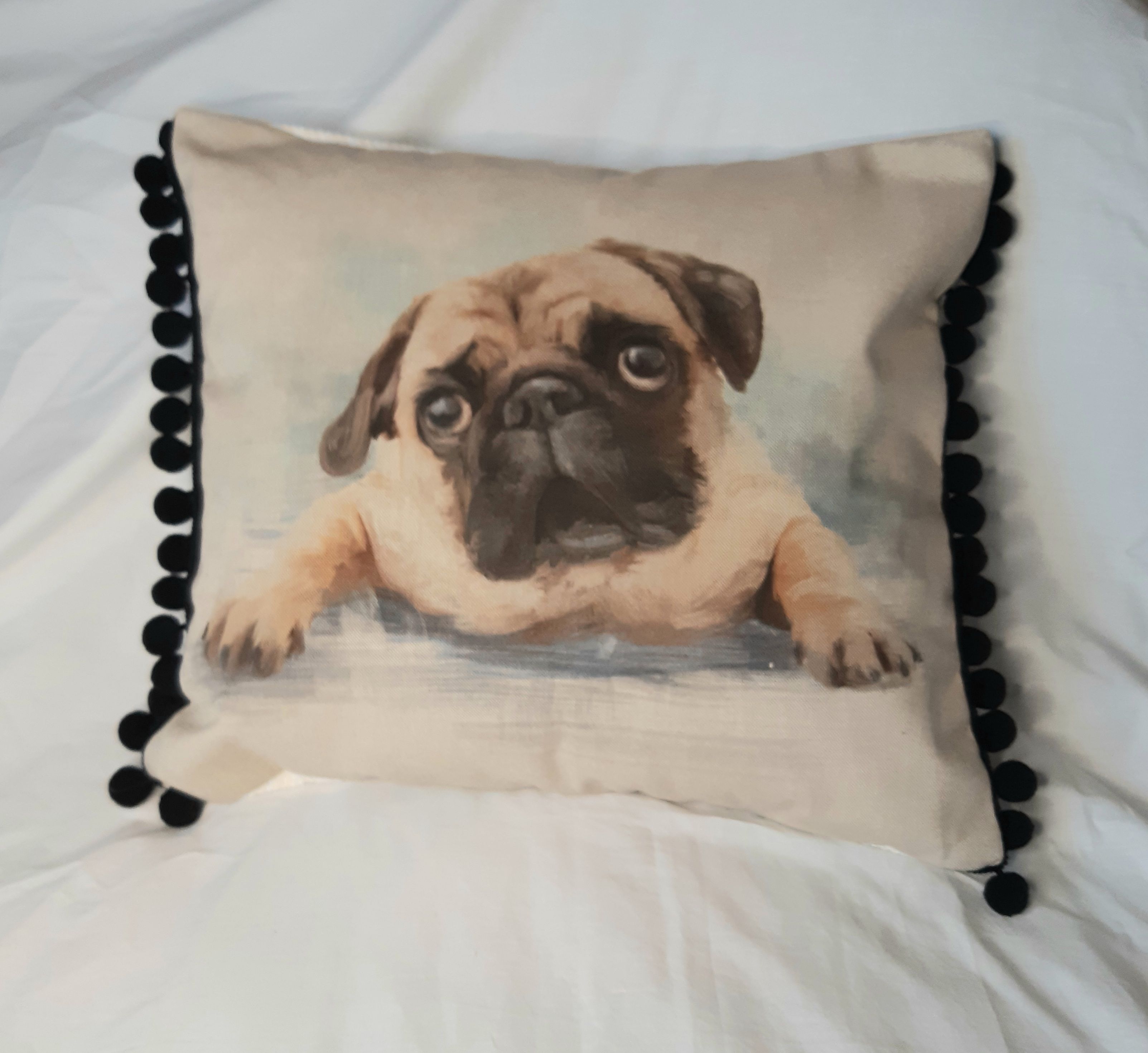 Dog print cushion