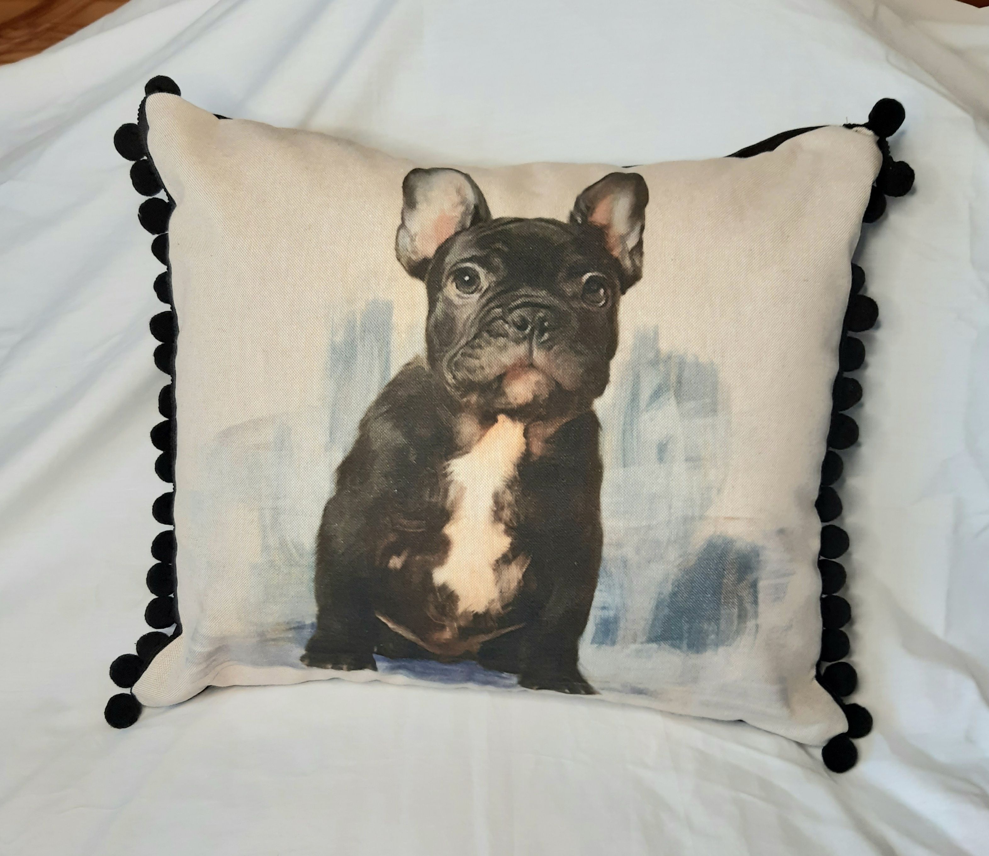 Dog print cushion