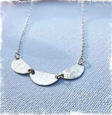 Half Circle Sterling Silver Necklace