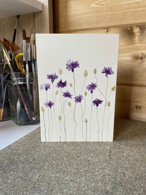 Purple garden flowers