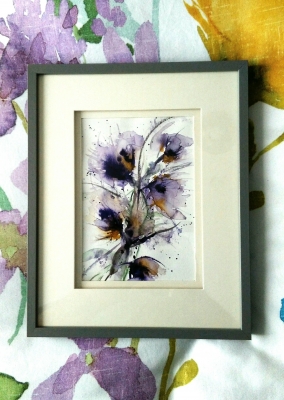 Framed Abstract Floral - Original Watercolour